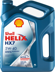 SHELL HELIX HX7 5W-40 4л SHELL HELIX HX7 5W-40 4л