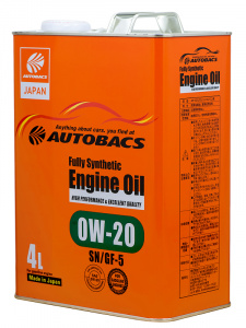 AUTOBACS Fully Synthetic 0W-20 4л AUTOBACS Fully Synthetic 0W-20 4л