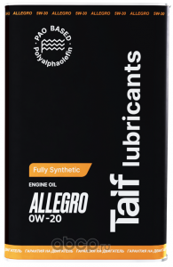 TAIF ALLEGRO 0W-20 1л TAIF ALLEGRO 0W-20 1л